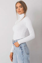 Women Fitted Cotton Turtleneck Sweater