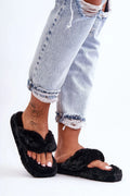 Women Fur Platform Japanese Flip Flops