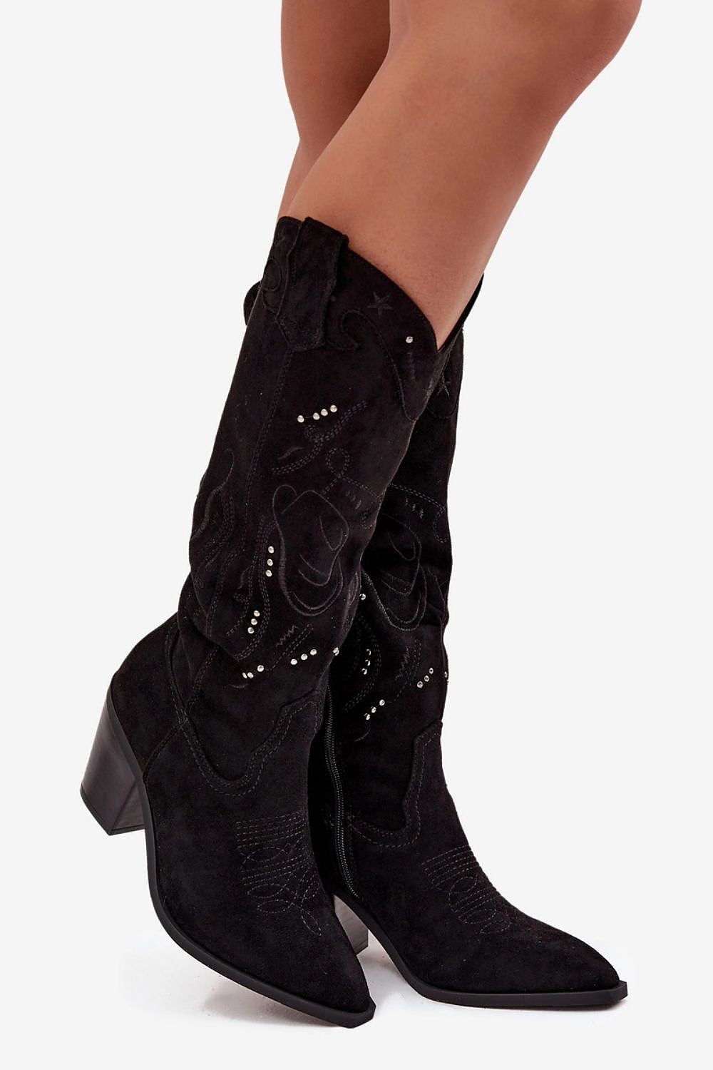 Women Heel Boots - Chic Casual Boots - Tapered