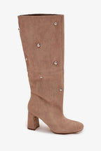 Women Heel Boots - High Block Shoes