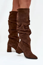 Women Heel Boots - High Block Shoes