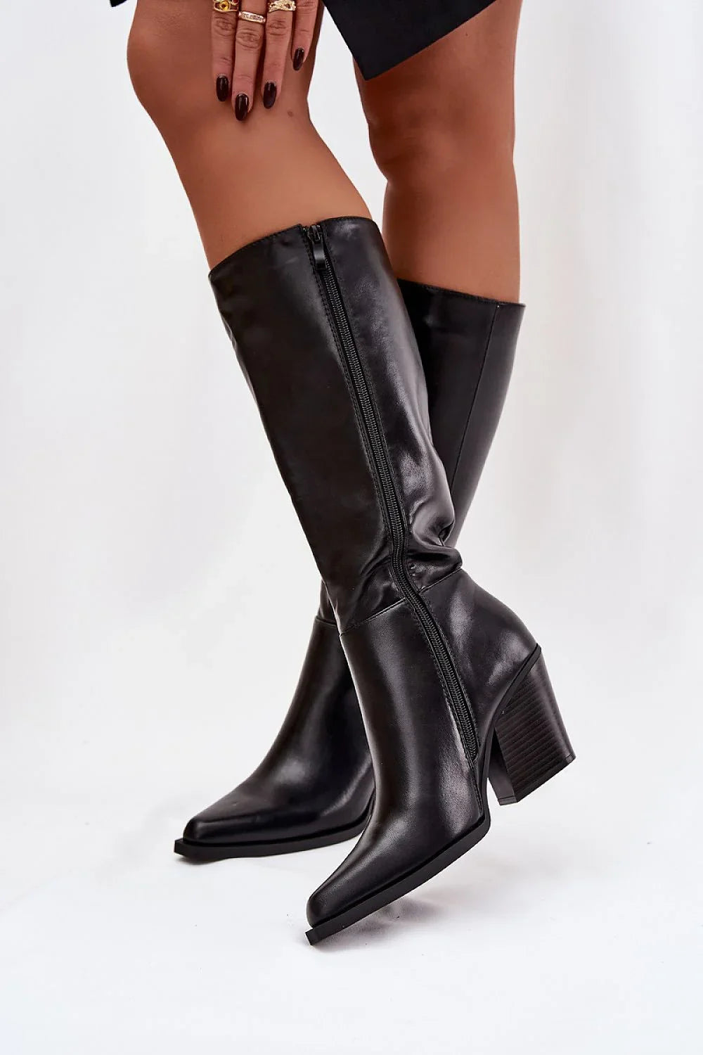 Women Heel Boots - High Block Shoes