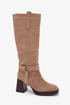 Women Heel Boots - High Block Shoes