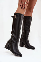 Women Heel Boots - High Block Shoes