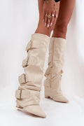 Women Heel Boots - High Block Shoes