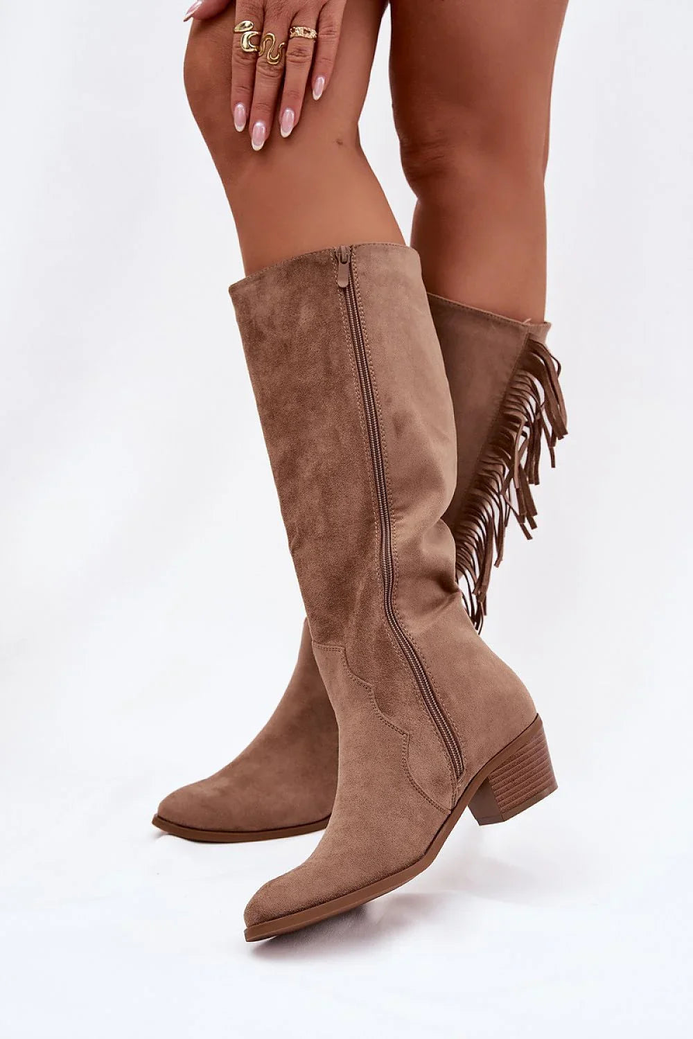 Women Heel Boots - Low Block Shoes