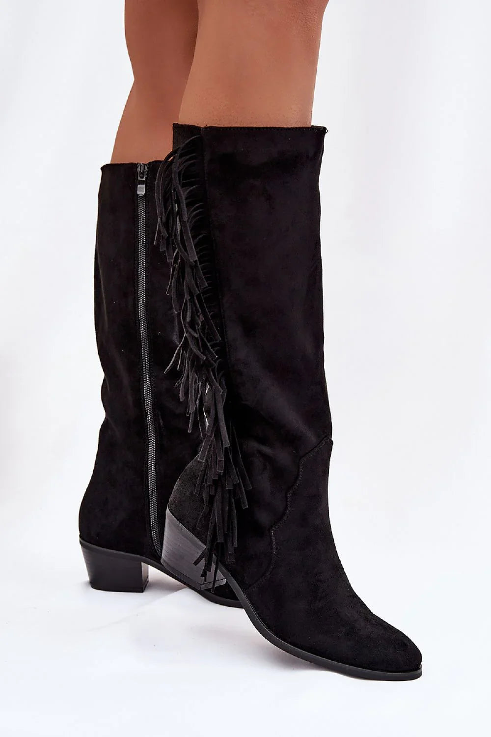 Women Heel Boots - Low Block Shoes