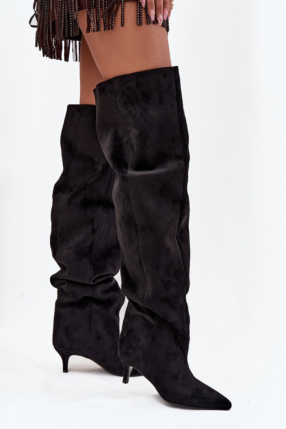 Women Heel Boots - Low Stiletto Shoes