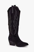 Women Heel Boots - Mid Block Shoes