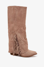 Women Heel Boots - Mid Block Shoes