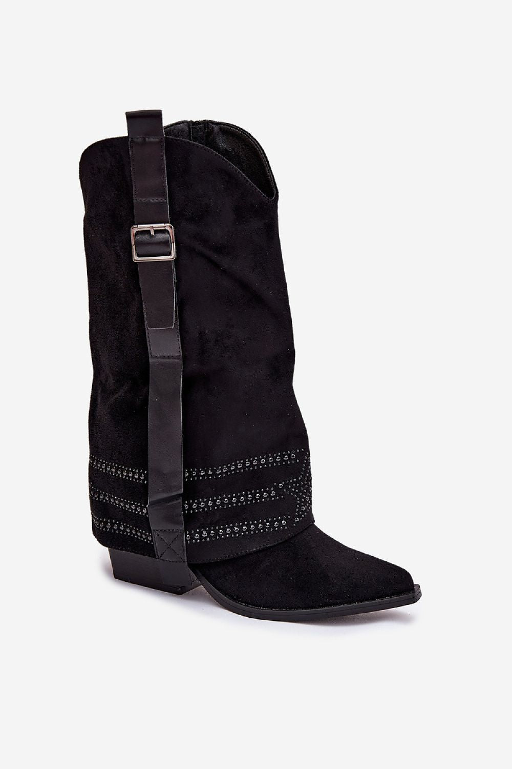 Women Heel Boots - Mid Block Shoes