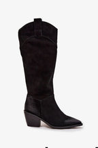 Women Heel Boots - Mid Block Shoes