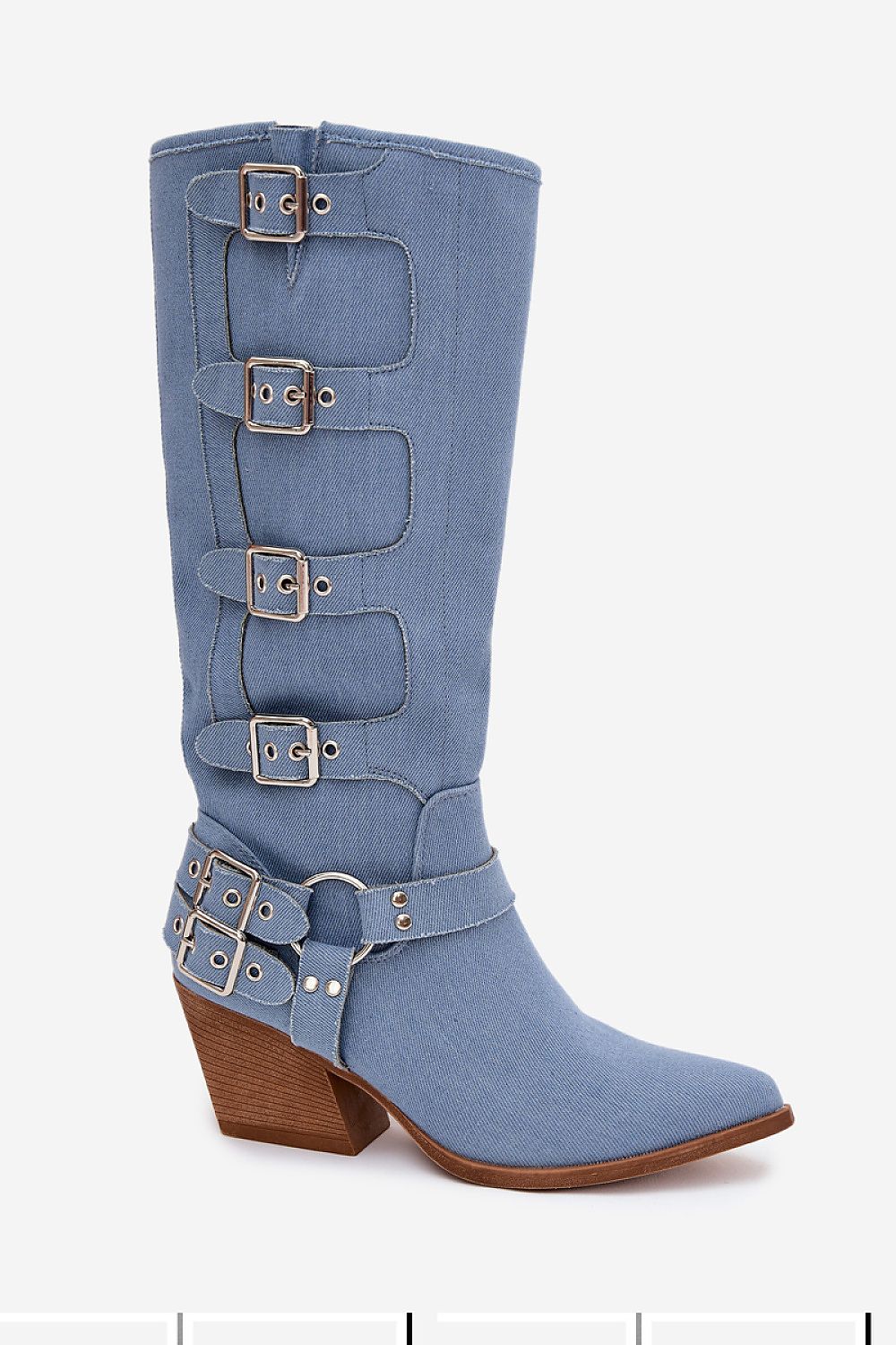 Women Heel Boots - Mid Block Shoes