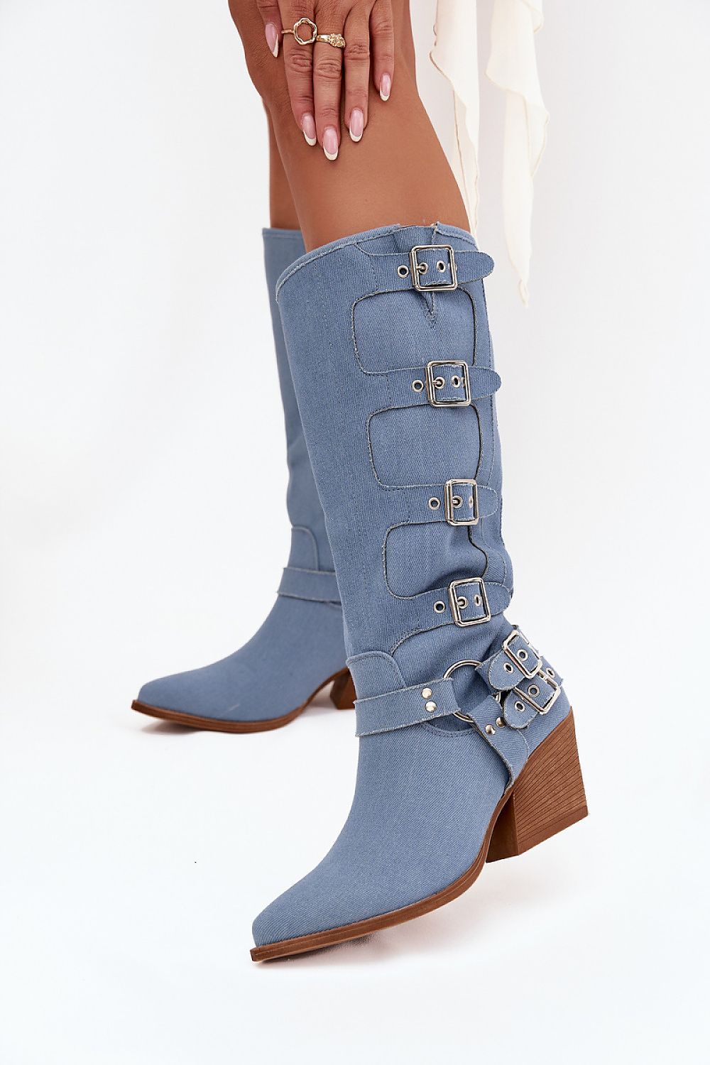 Women Heel Boots - Mid Block Shoes