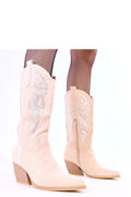 Women Heel Boots - Mid Block Shoes