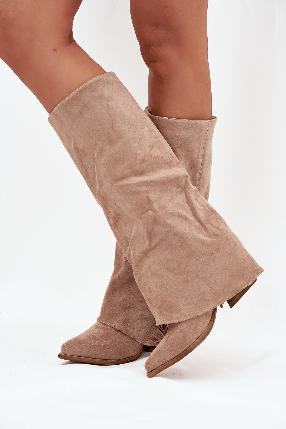 Women Heel Boots - Mid Block Shoes