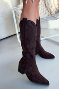Women Heel Boots - Mid Cuban Shoes