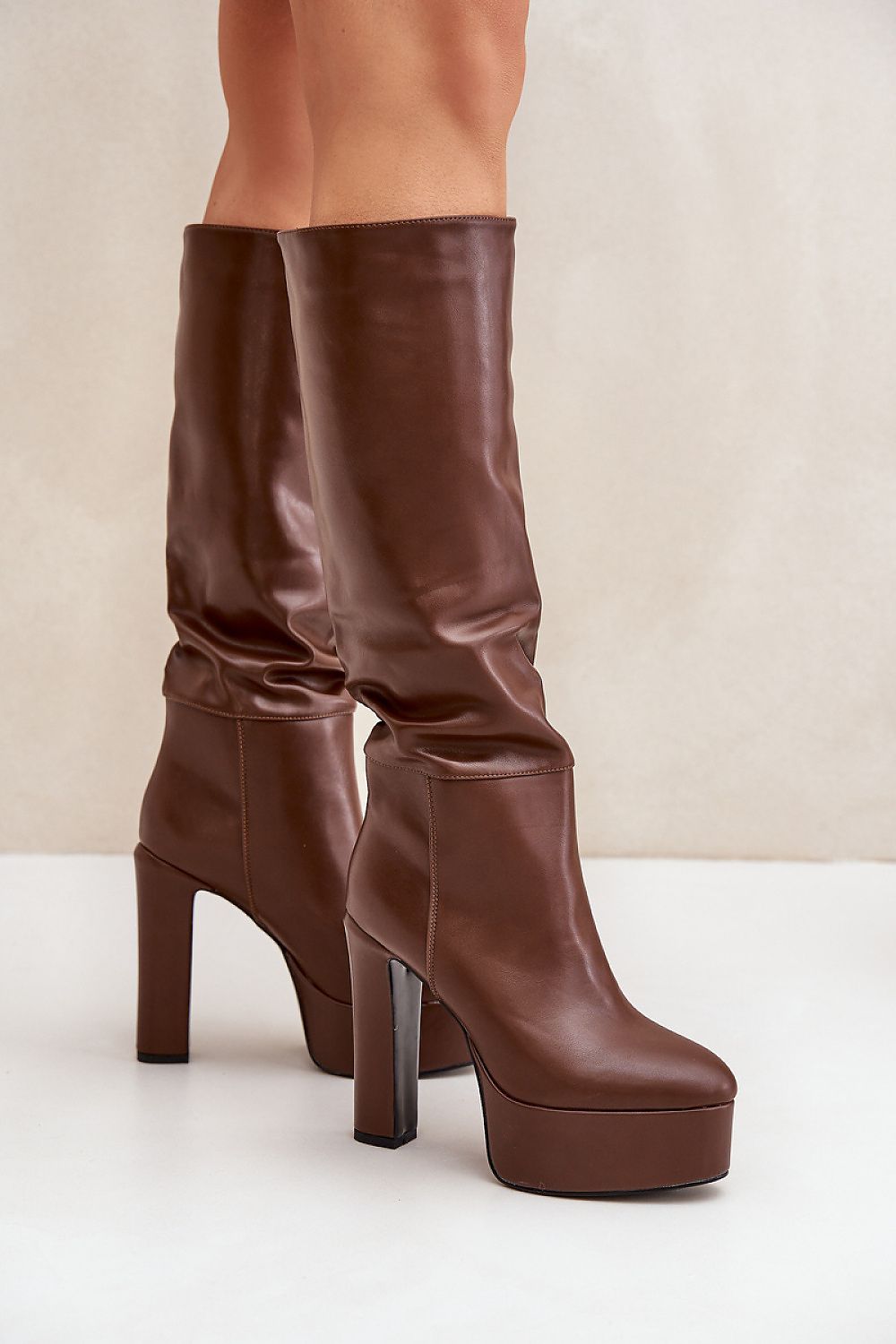 Women Heel Boots - Very High Block Shoes