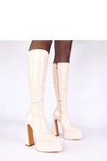 Women Heel Boots - Very High Block Shoes