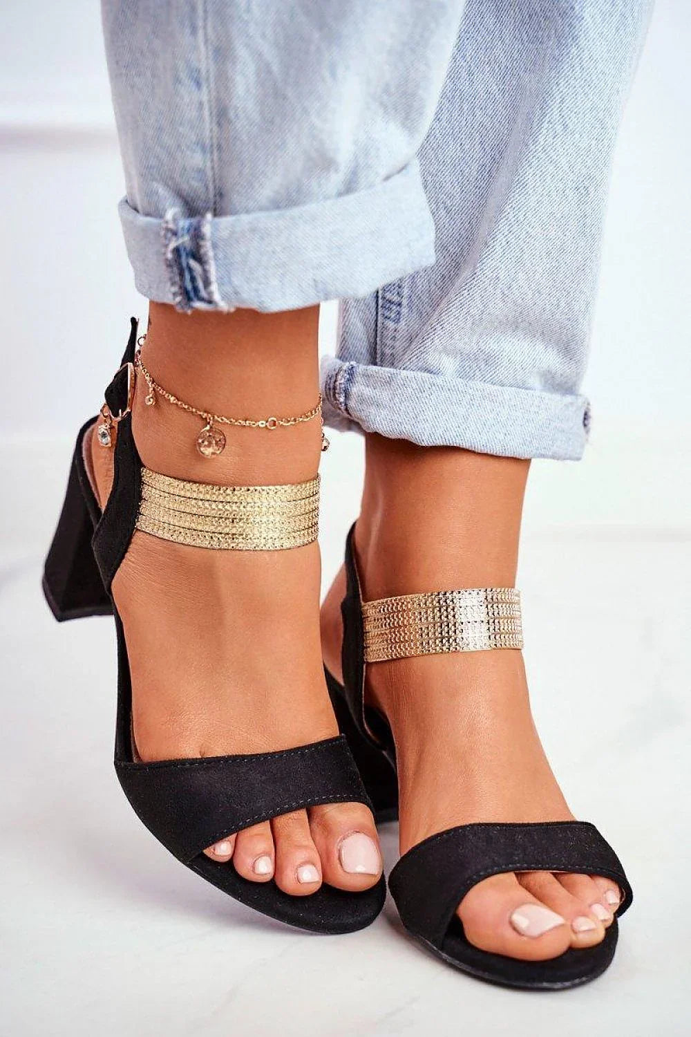 Women High Block Heel Party Sandals