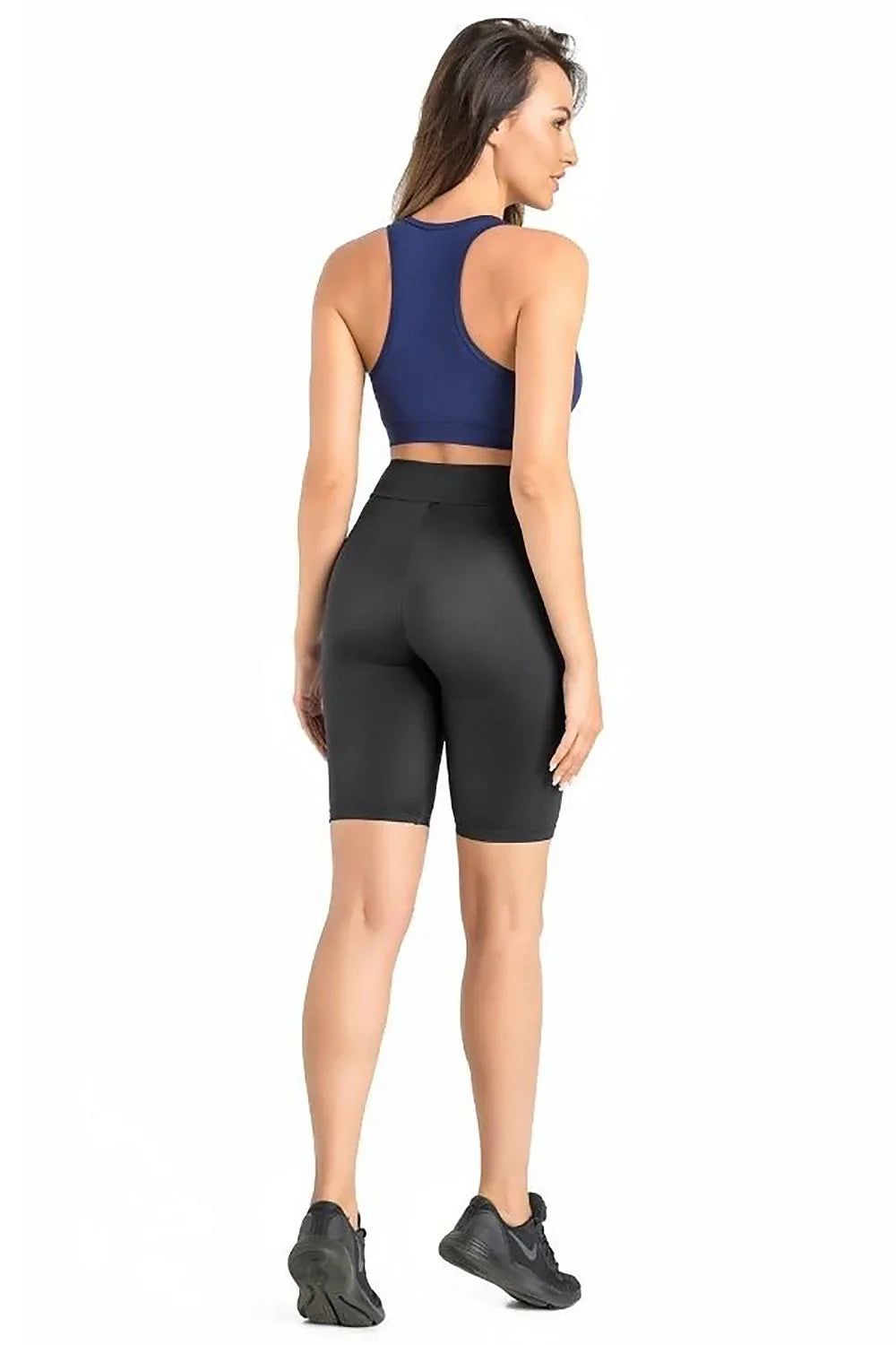 Women High Waist Knee Length Gym Legging Shorts