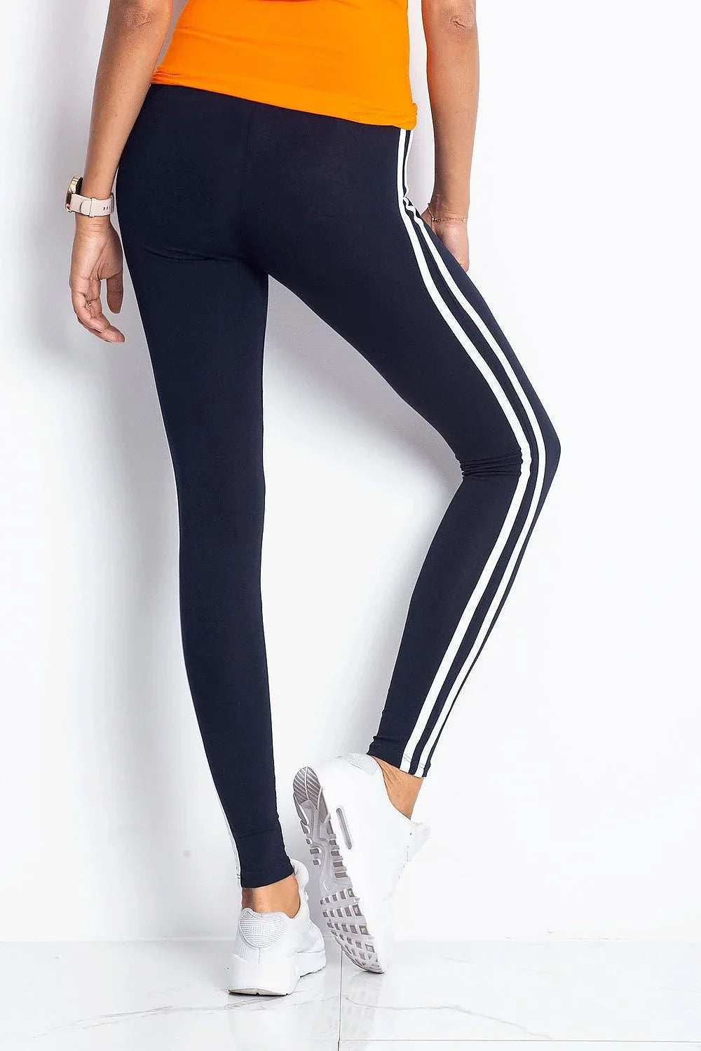 Women High Waist Striped Sporty Chic Leggings
