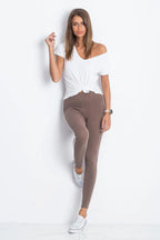 Women High Waist Striped Sporty Chic Leggings