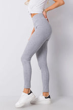 Women High Waist Textured Long Casual Leggings