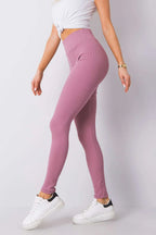 Women High Waist Textured Long Casual Leggings