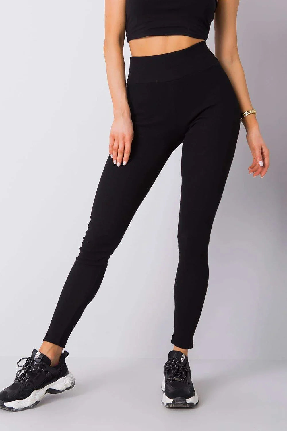 Women High Waist Textured Long Casual Leggings