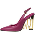 Women Leather Pointed Slingback Heels