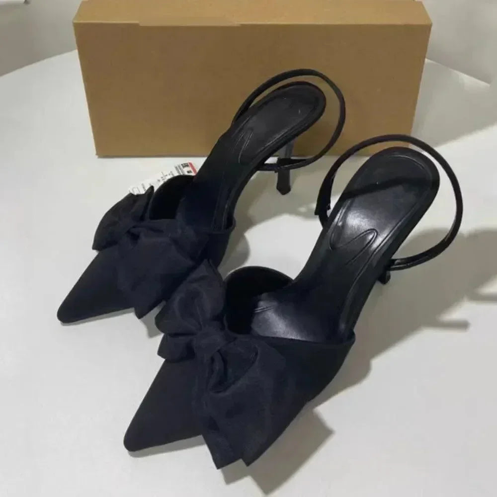 Women Pointed Toe Slingback Stiletto Sandals