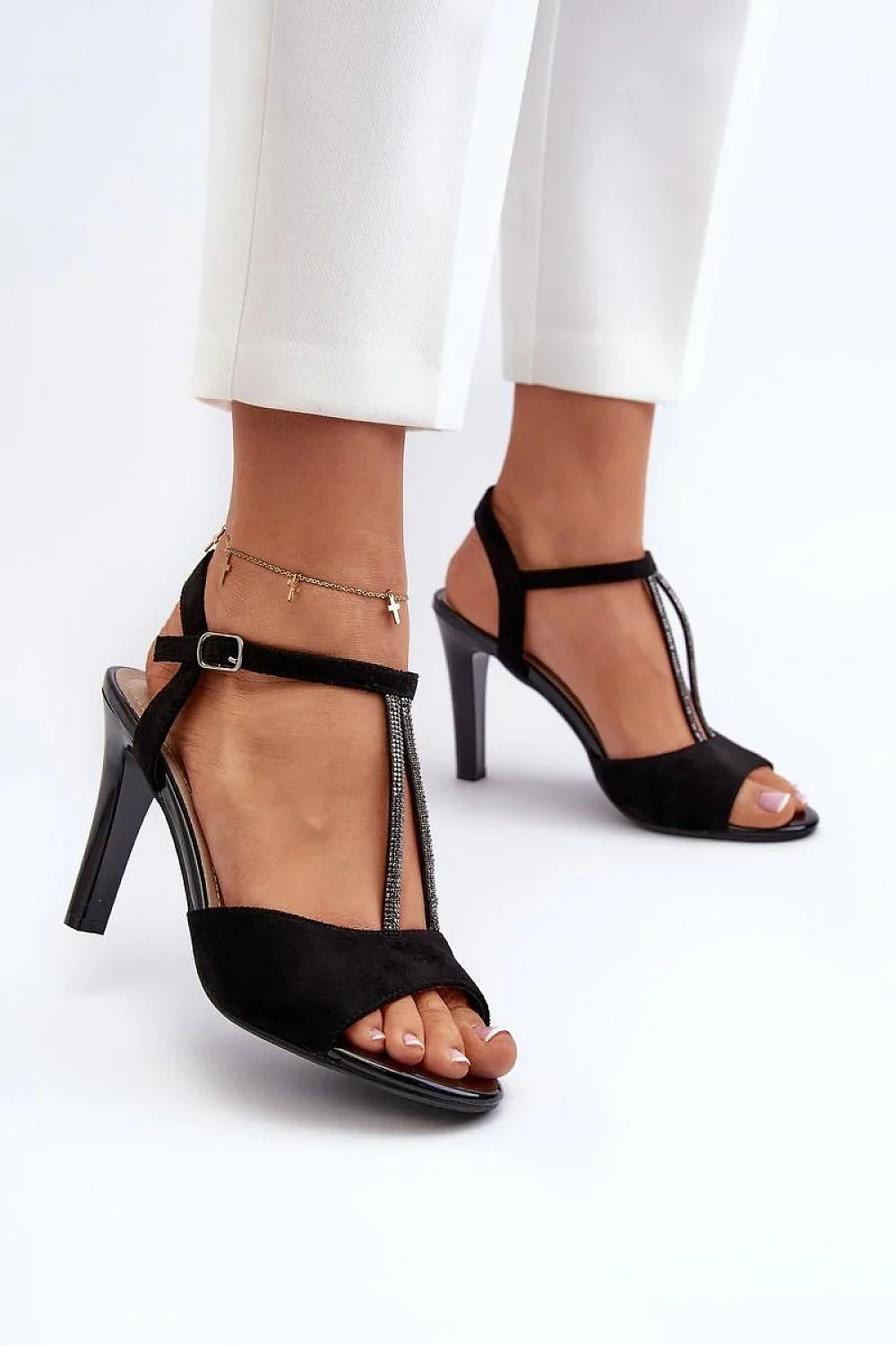 Women Strappy Ankle Strap Stiletto Heel Sandals
