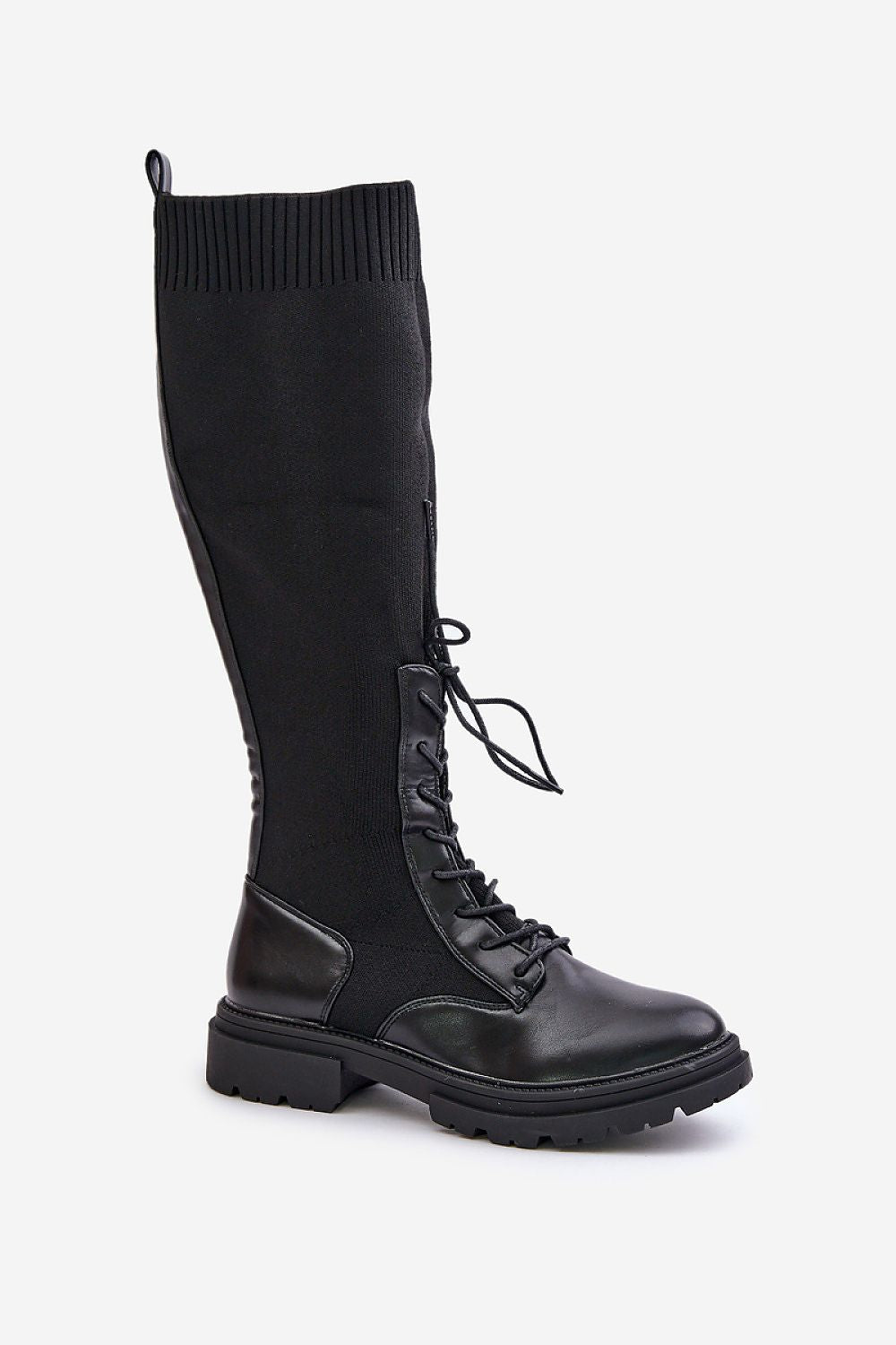 Women Thigh High Boots - Low Block Shoes