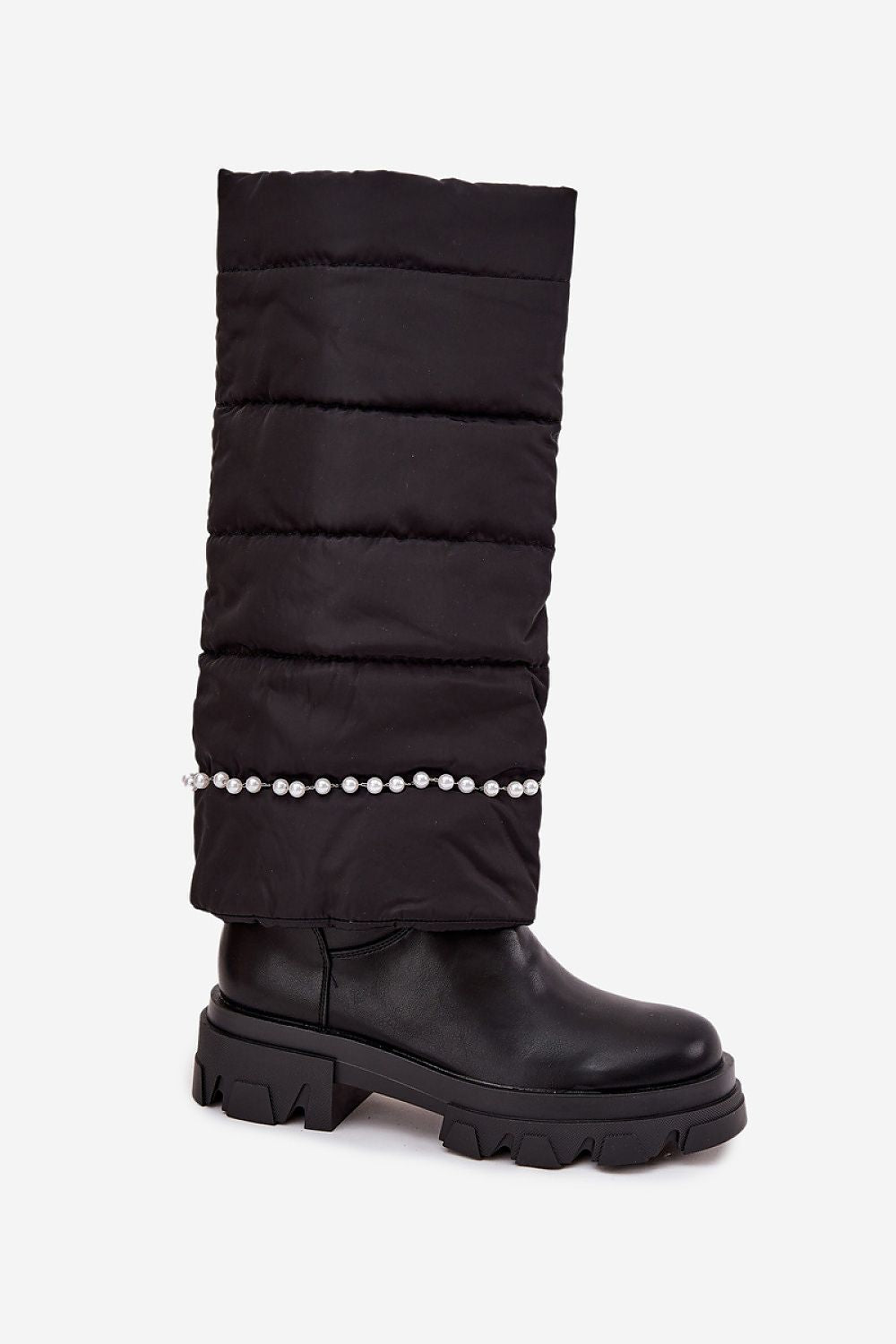 Women Thigh High Boots - Low Block Shoes