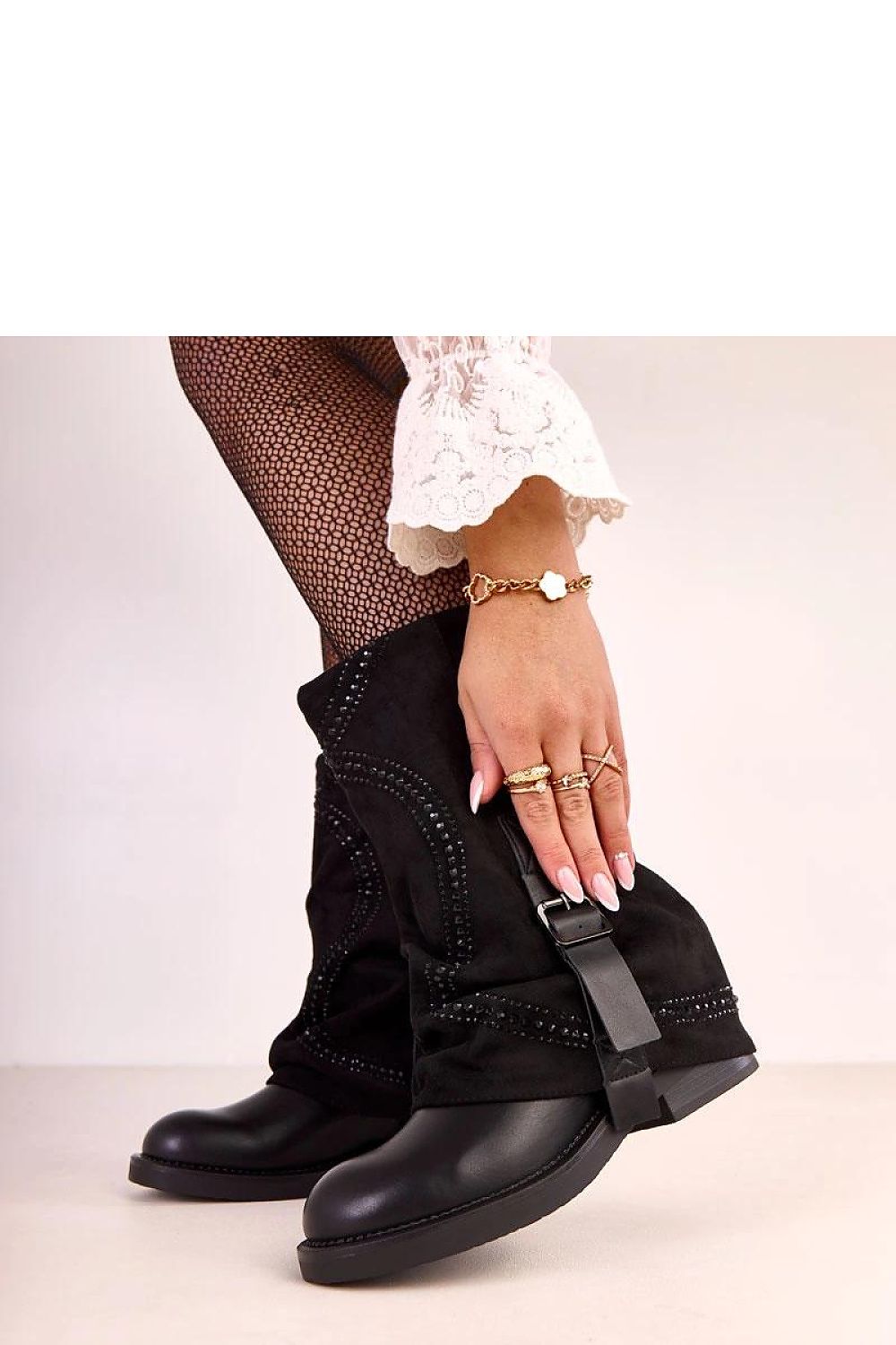 Women Thigh High Boots - Low Block Shoes