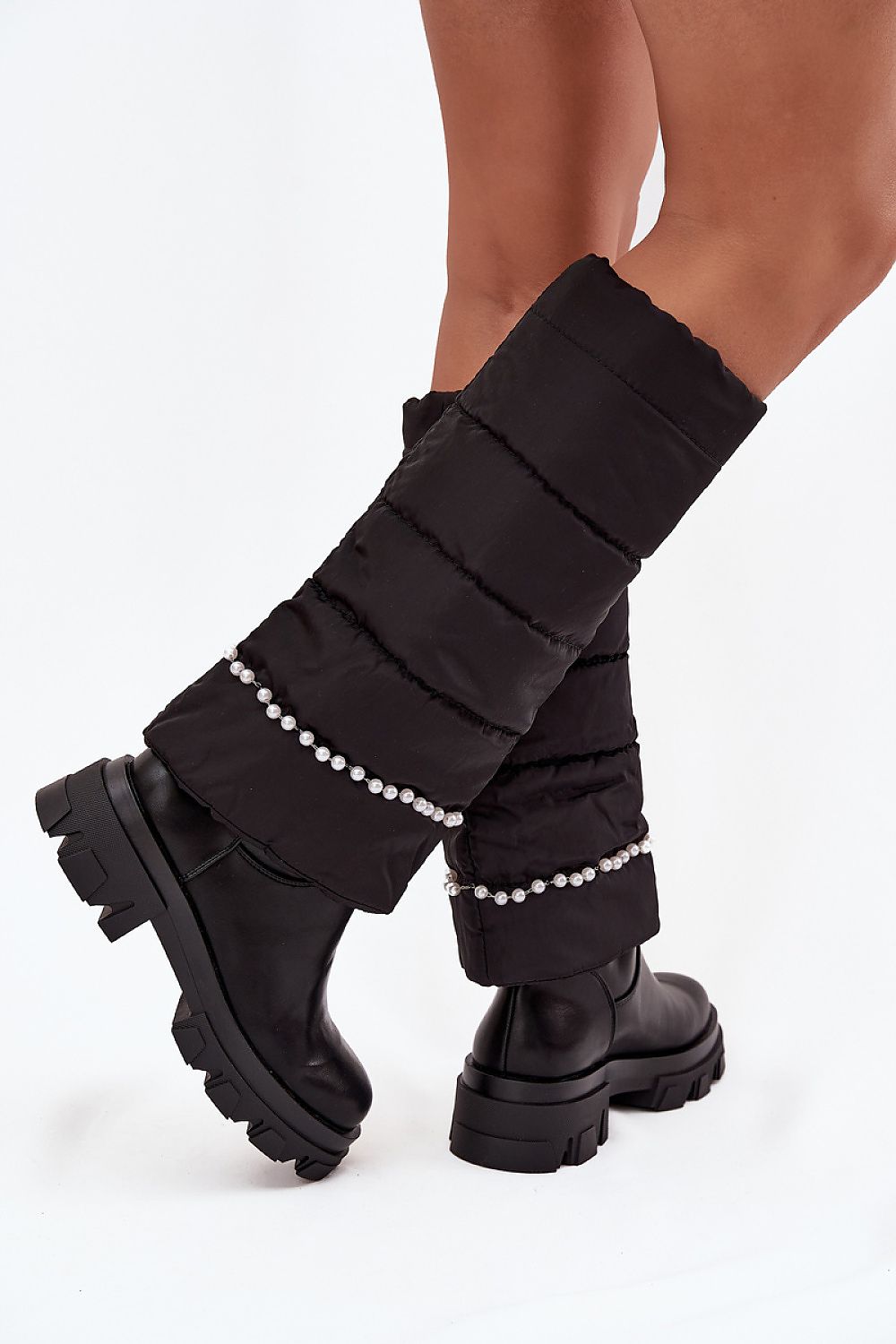 Women Thigh High Boots - Low Block Shoes