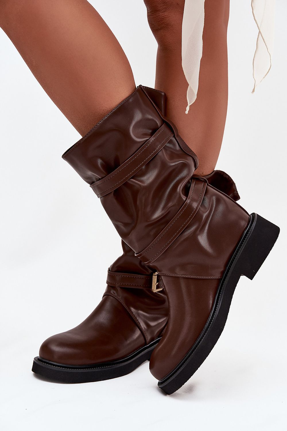 Women Thigh High Boots - Low Block Shoes