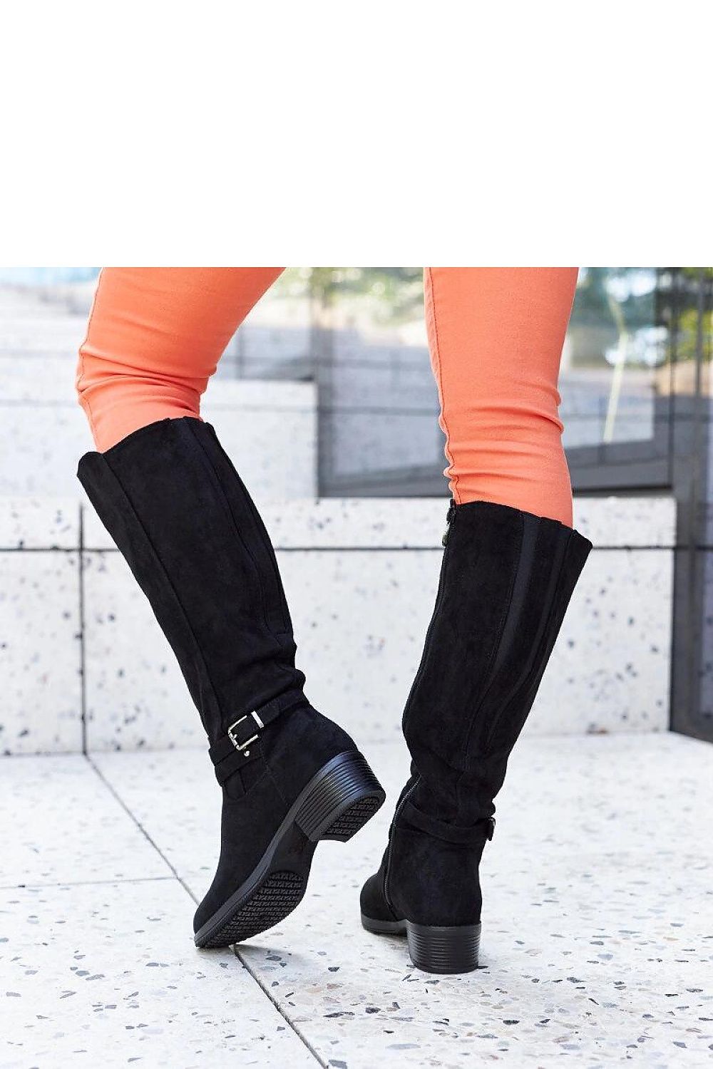 Women Thigh High Boots - Low Block Shoes