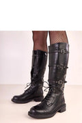 Women Thigh High Boots - Low Block Shoes