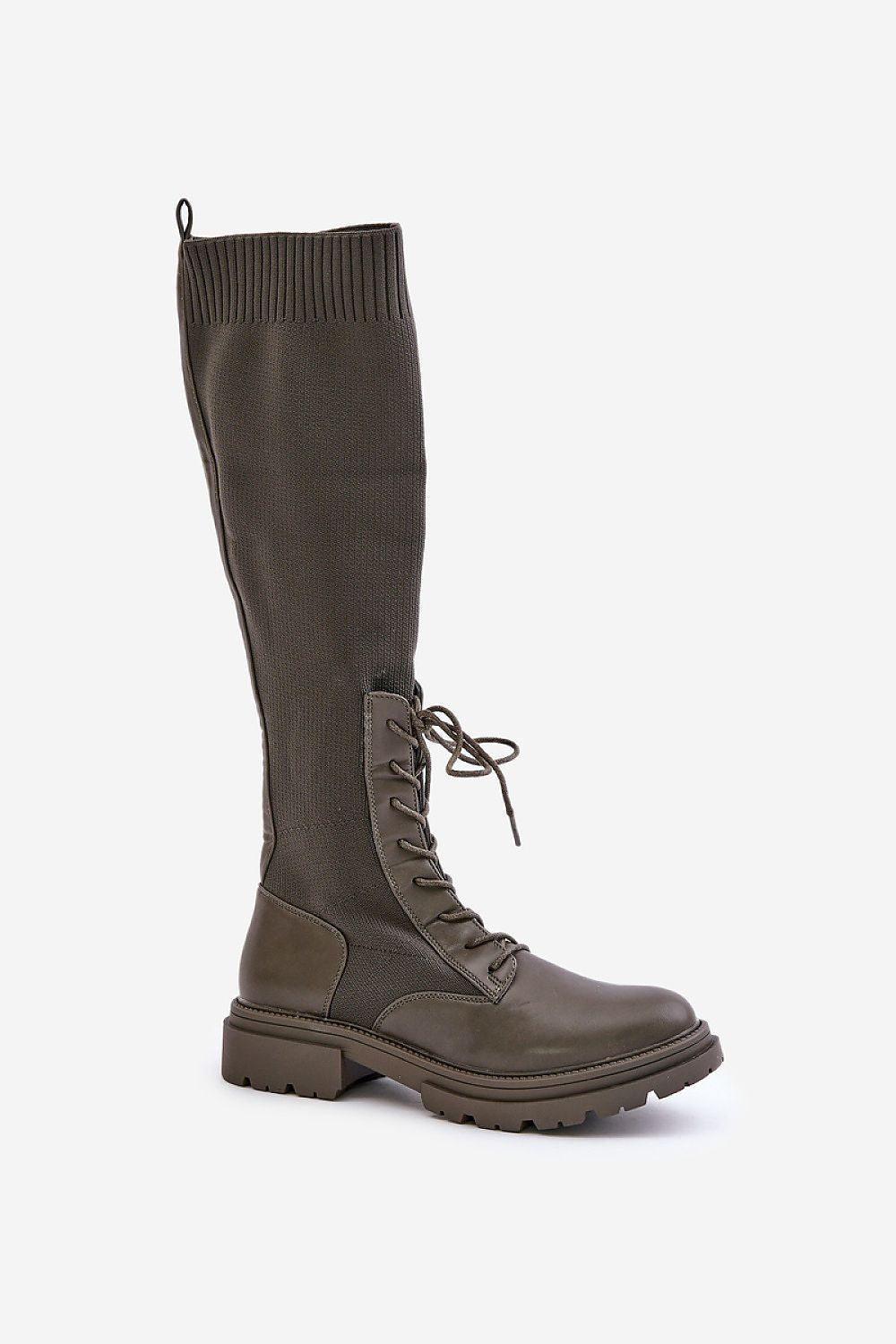 Women Thigh High Boots - Low Block Shoes