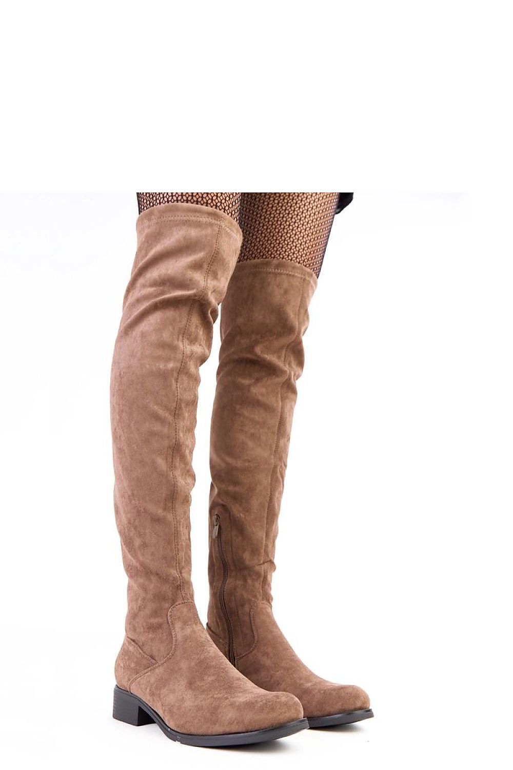 Women Thigh High Boots - Low Block Shoes