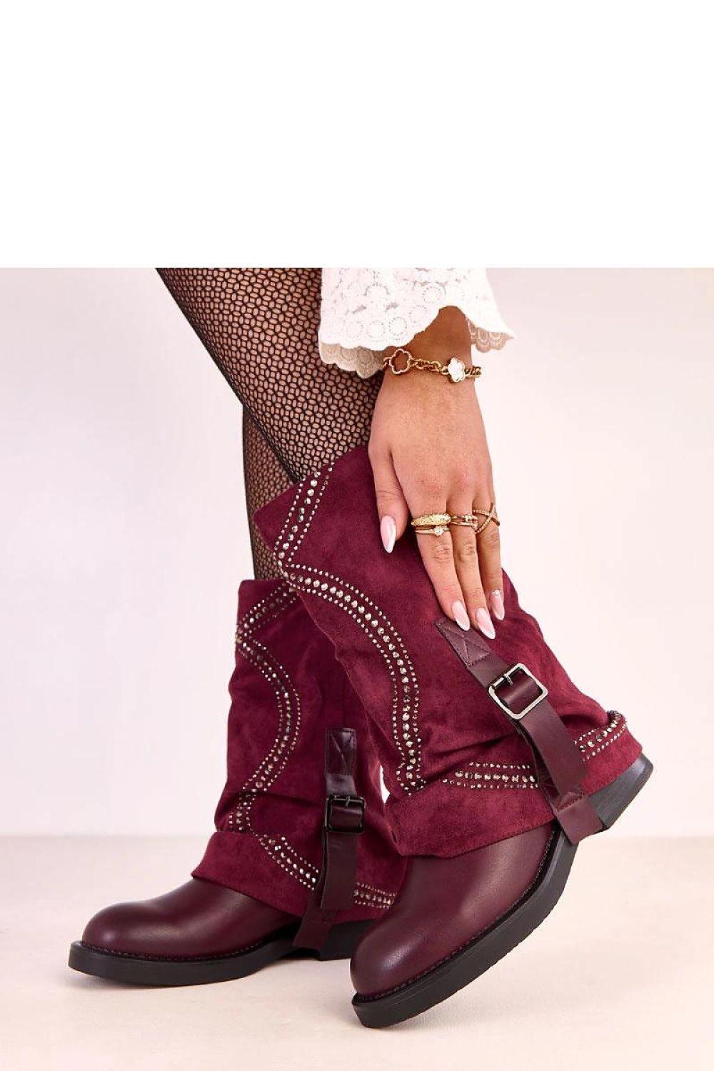 Women Thigh High Boots - Low Block Shoes