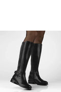 Women Thigh High Boots - Low Block Shoes
