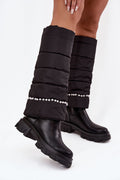 Women Thigh High Boots - Low Block Shoes