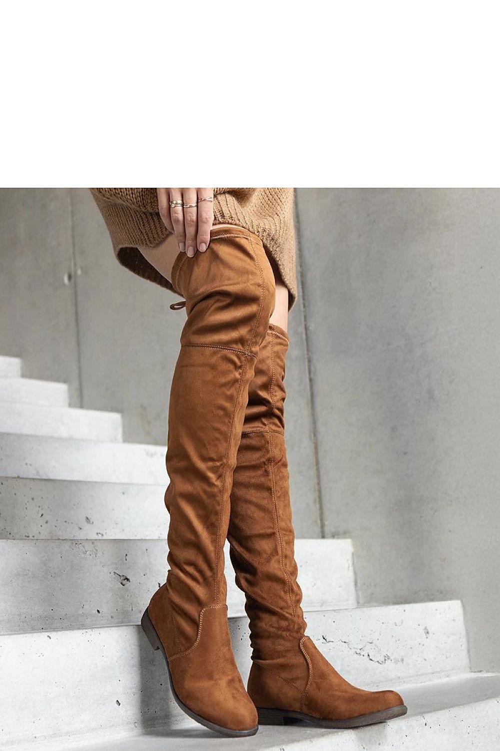 Women Thigh High Boots - Low Platform Shoes