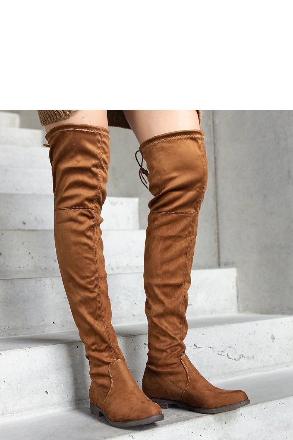 Women Thigh High Boots - Low Platform Shoes