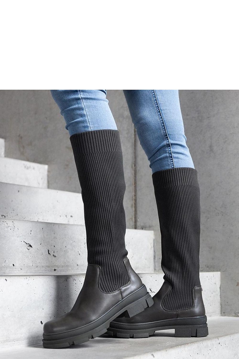 Women Thigh High Boots - Mid Chunky Shoes