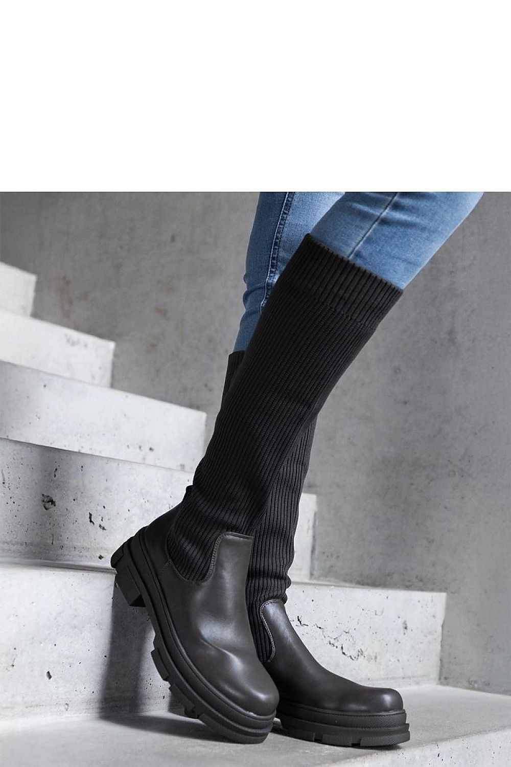 Women Thigh High Boots - Mid Chunky Shoes