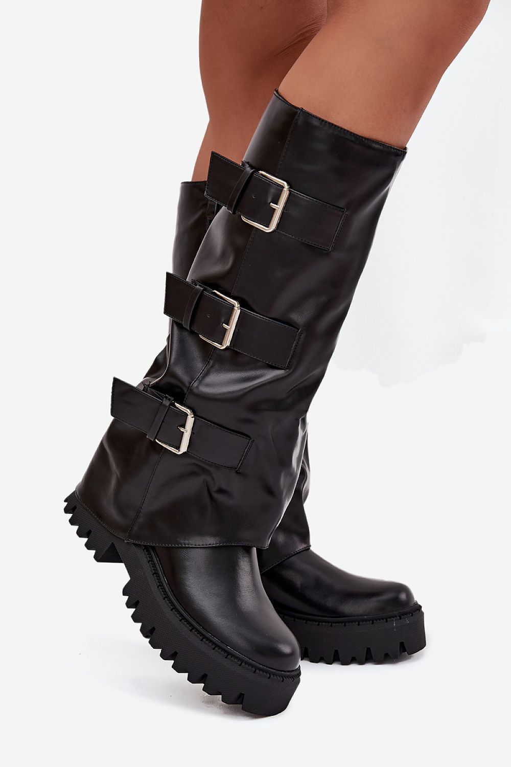 Women Thigh High Boots - Mid Platform Shoes